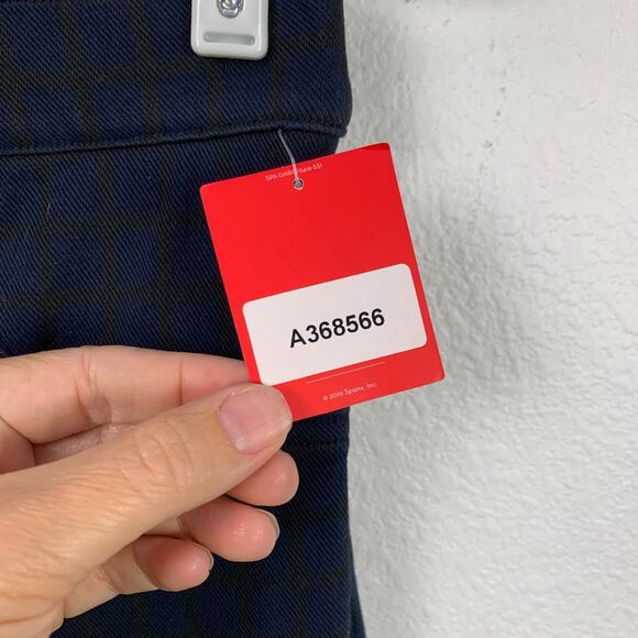 Spanx Black Blue Plaid Pants Leggings Jeggings Size XS A368566 NWT - Picture 5 of 8